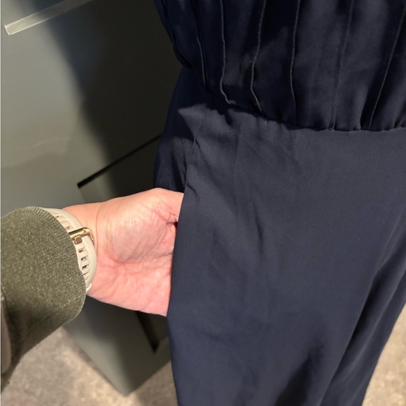 Banana Republic Navy Maxi Dress w/ Pockets Sz 2 - Picture 4 of 10